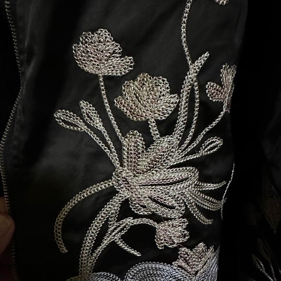 Dance and marvel bomber jacket with knitted flower embellishments - Picture 5 of 6